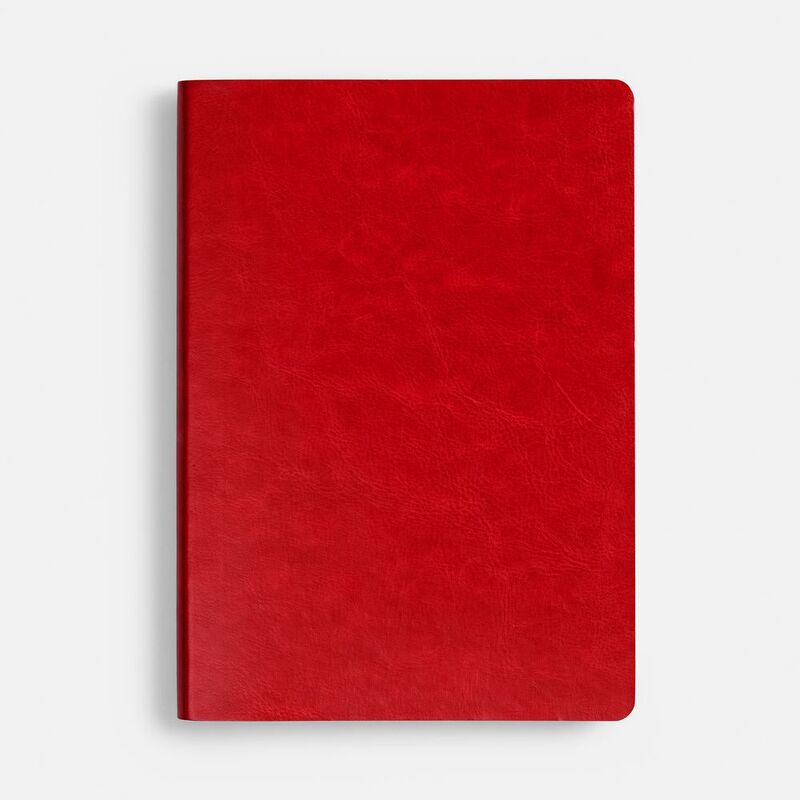 Ежедневник Nebraska Flex, недатированный, красный с серебристым арт.22008.15