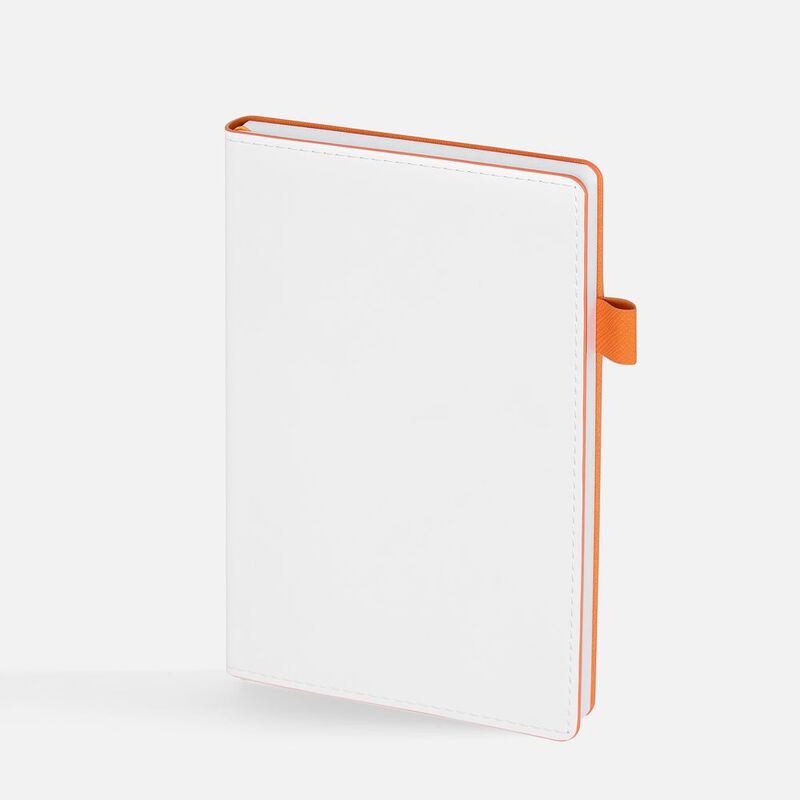 Ежедневник White Shall, недатированный, бело-оранжевый арт.15751.26