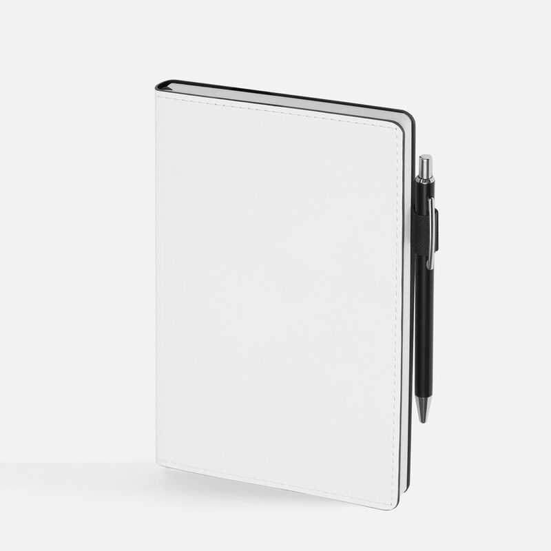 Ежедневник White Shall, недатированный, бело-черный арт.15751.36