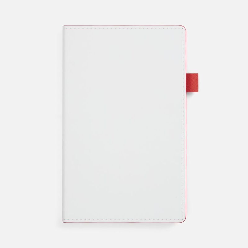 Ежедневник White Shall, недатированный, бело-красный арт.15751.56