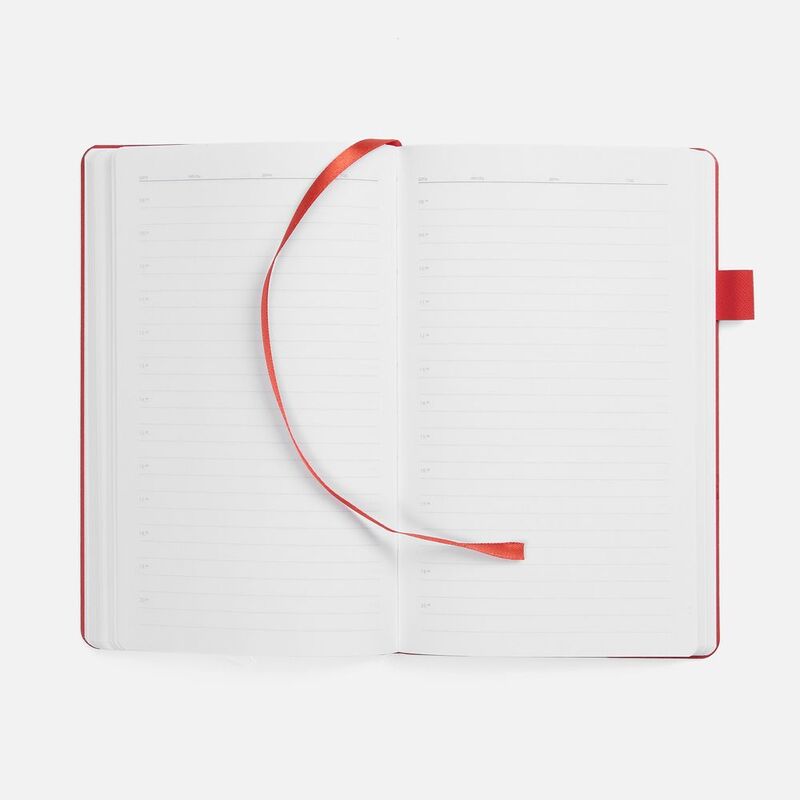 Ежедневник White Shall, недатированный, бело-красный арт.15751.56