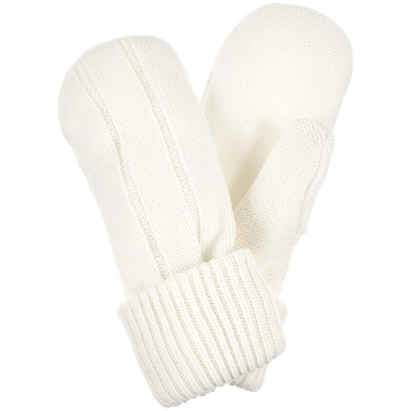Варежки Knit Beat, белые (молочные) арт.19893.61