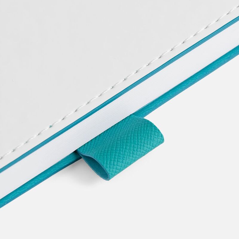 Ежедневник White Shall, недатированный, бело-бирюзовый арт.15751.49