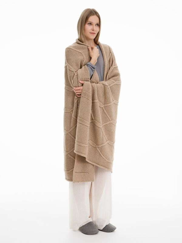 Плед Curve Verve, бежевый меланж арт.20706.12