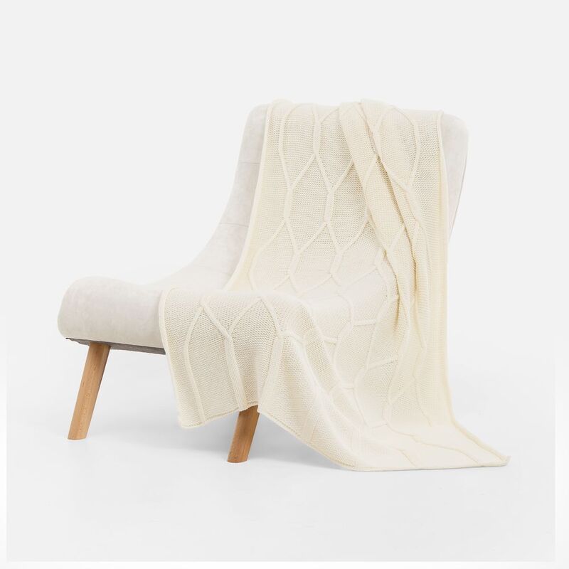 Плед Curve Verve, молочно-белый арт.20706.60