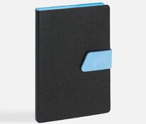 Ежедневник Boom, недатированный, черный с голубым арт.15768.14