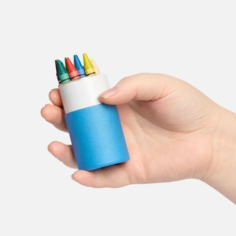 Набор цветных карандашей с мелками Kiddo Tube, голубой с оранжевым арт.19885.01