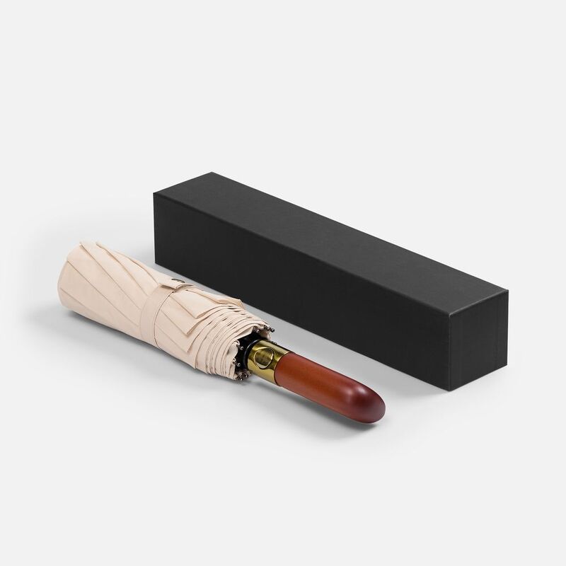 Зонт складной Cloudburst в подарочной упаковке, бежевый арт.17192.00