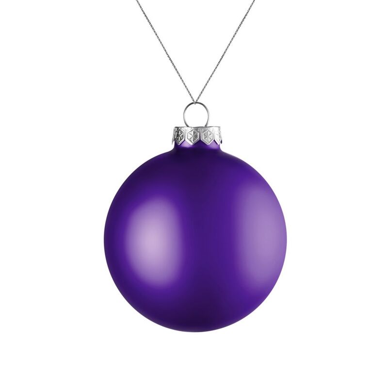 Елочный шар Finery Matt, 8 см, матовый фиолетовый арт.17663.70