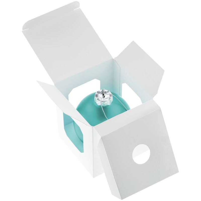 Елочный шар Finery Matt, 8 см, матовый бирюзовый арт.17663.49