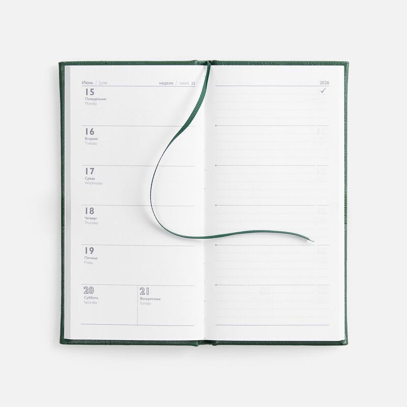 Еженедельник Baza, датированный, зеленый арт.18295.90