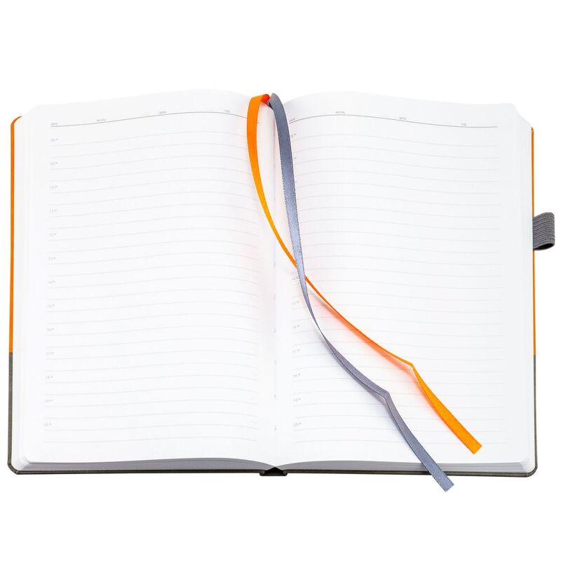Ежедневник Horizon, недатированный, серый с оранжевым арт.21172.12
