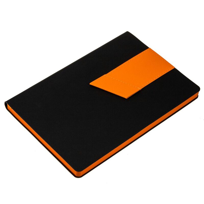 Ежедневник Bookmark, недатированный, черный с оранжевым арт.21180.32