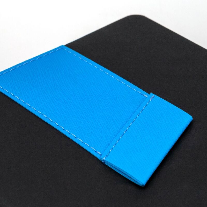 Ежедневник Bookmark, недатированный, черный с голубым арт.21180.14