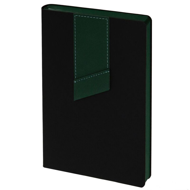 Ежедневник Bookmark, недатированный, черный с зеленым арт.21180.39