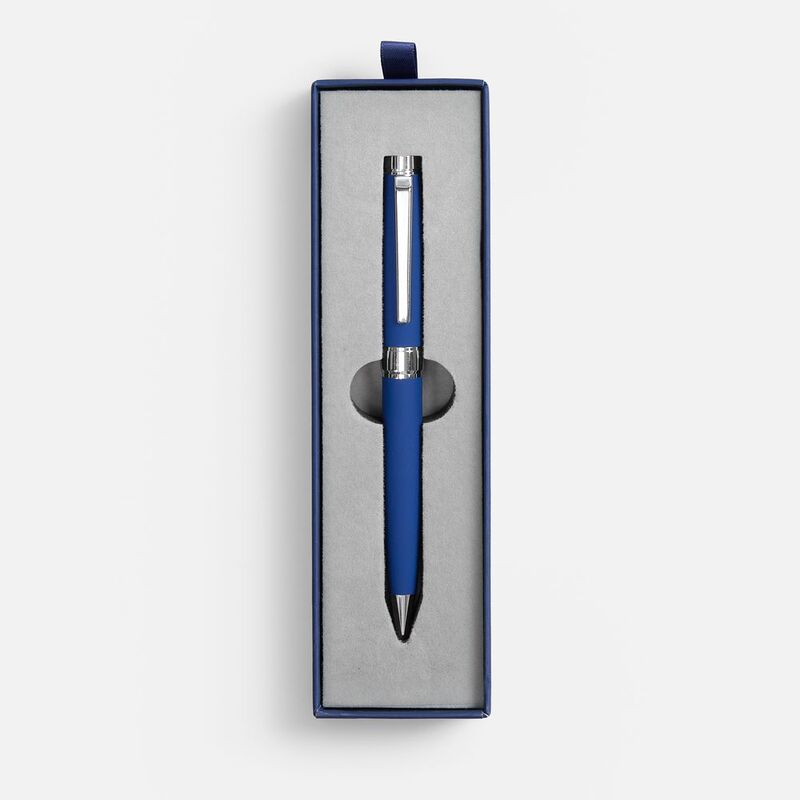 Ручка шариковая Broad Ring Soft Touch в футляре, синяя арт.21074.40