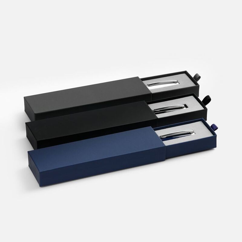 Ручка шариковая Letra Chrome в футляре, белая арт.21075.60