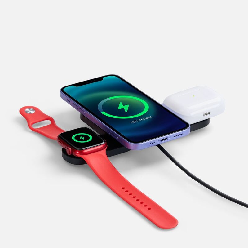 Складная станция беспроводной зарядки Trilogic, черная арт.18383.30