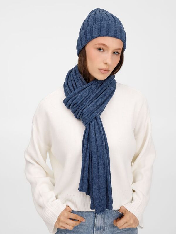 Шапка Metelitsa, синий меланж (джинс) арт.19242.45