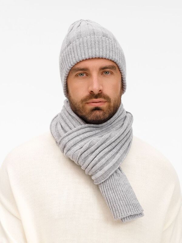 Шарф Bellish, светло-серый меланж арт.19245.31