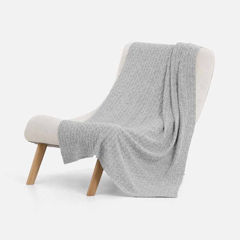 Плед Braidera, серебристо-серый меланж арт.19247.31