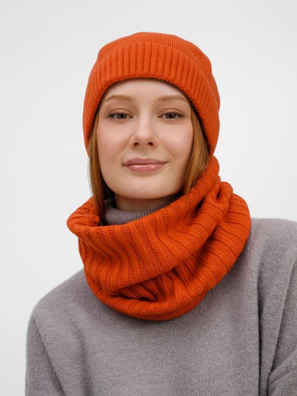Шапка ComFleece, темно-оранжевая (кирпичная) арт.19249.20