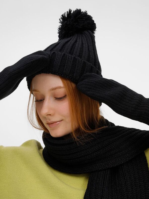 Шарф HappyGo, черный арт.28899.30