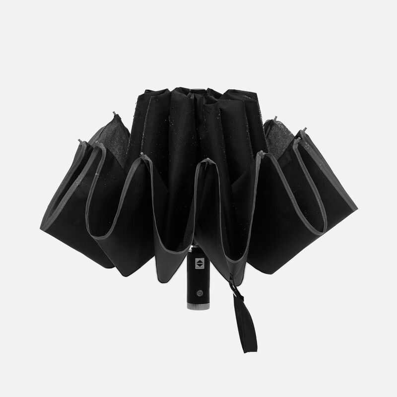 Зонт обратного сложения Norsken с фонариком, черный арт.20178.30