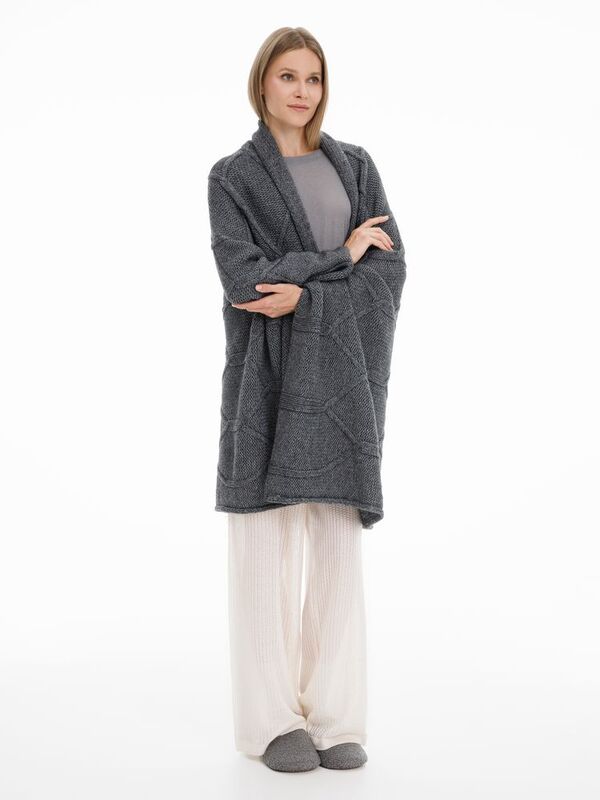 Плед Curve Verve, серый меланж (маренго) арт.20706.28