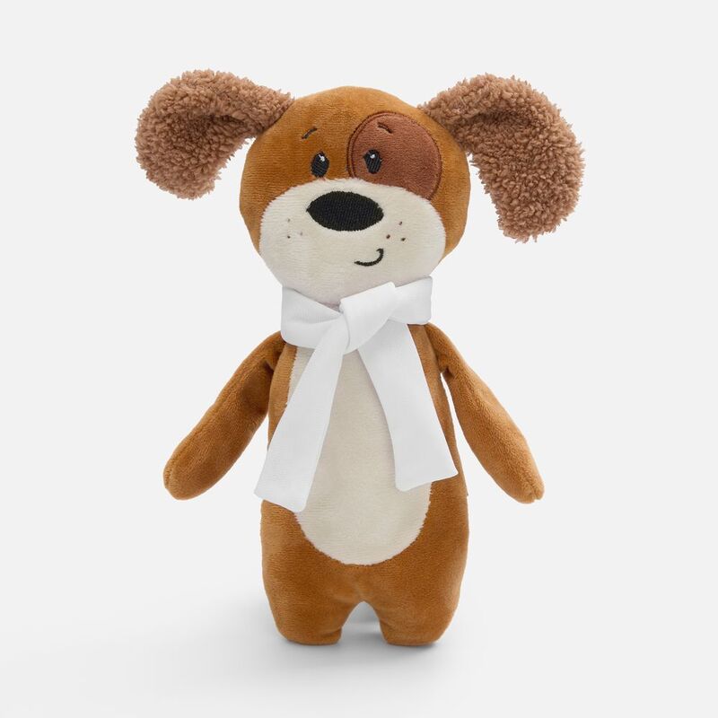 Мягкая игрушка Beastie Toys, собачка с белым шарфом арт.19989.01