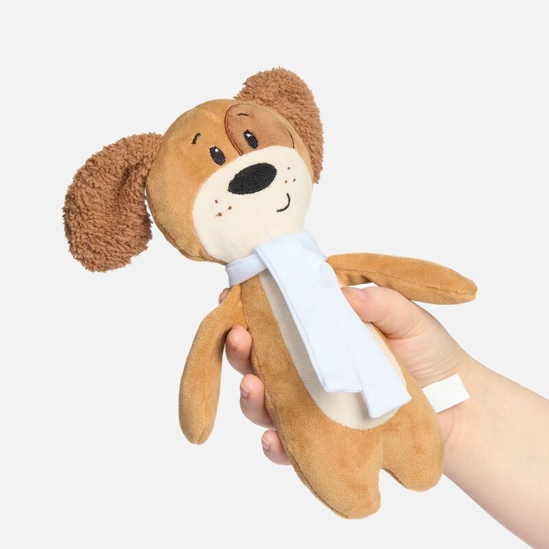 Мягкая игрушка Beastie Toys, собачка с белым шарфом арт.19989.01