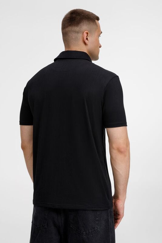 Рубашка поло унисекс Senti, черная арт.20186.30