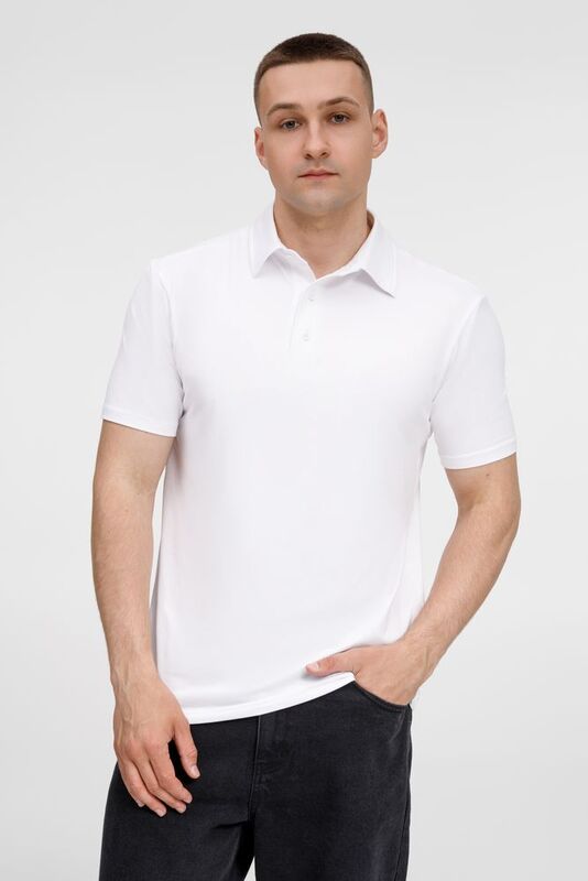 Рубашка поло унисекс Senti, белая арт.20186.60