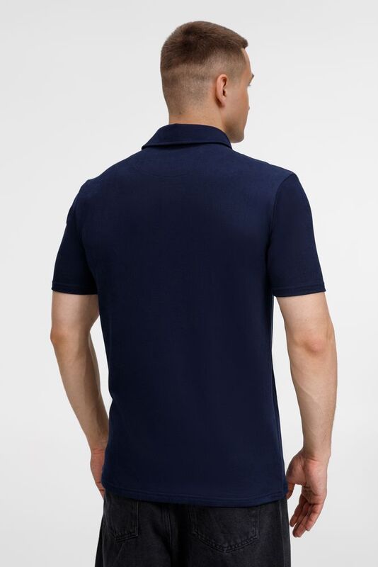 Рубашка поло унисекс Senti, темно-синяя арт.20186.40