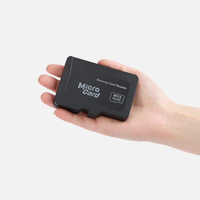 Органайзер для карт памяти и SIM с кардридером Multitask, черный арт.18577.30