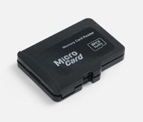 Органайзер для карт памяти и SIM с кардридером Multitask, черный арт.18577.30