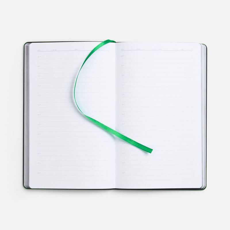 Ежедневник Trait, недатированный, черный с зеленым арт.14097.39