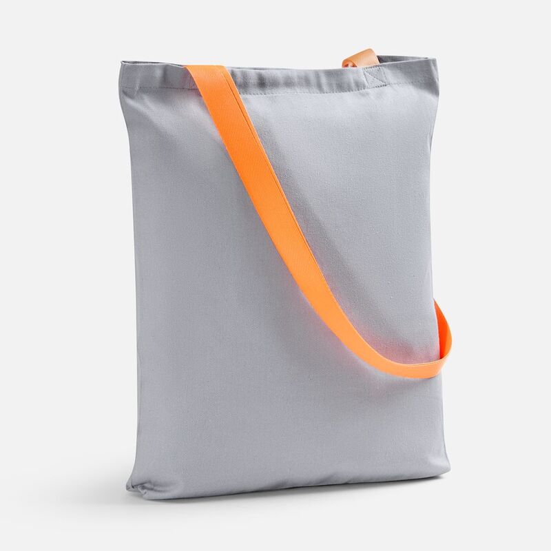 Шопер B4, серый с оранжевыми ручками арт.19214.11