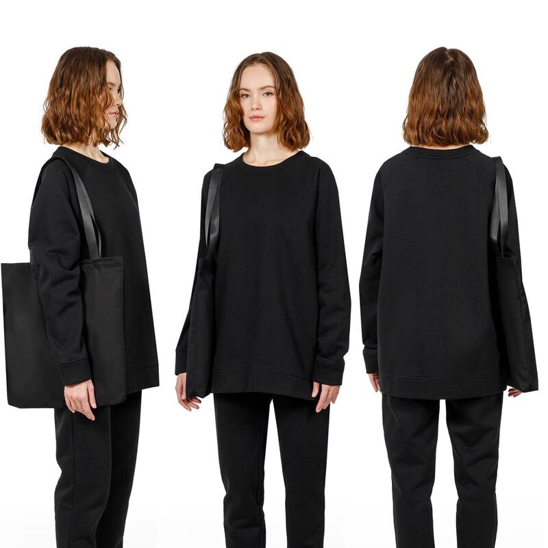 Шопер B5, черный с черными ручками арт.19215.30