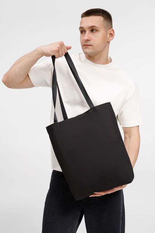 Шопер B5, черный с черными ручками арт.19215.30