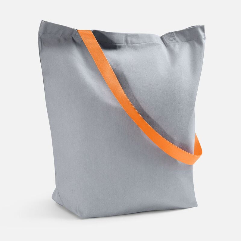 Шопер B5, серый с оранжевыми ручками арт.19215.11