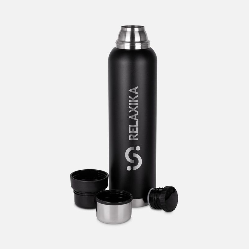 Термос Relaxika 1600 со стикерпаком, черный арт.18449.30