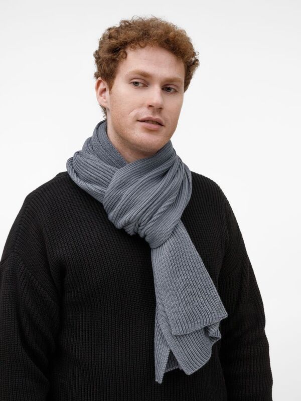 Шарф Nobilis Mono, серый (стальной) арт.19908.27