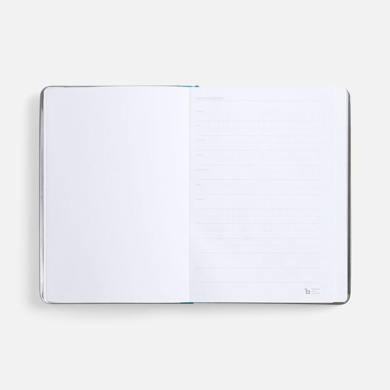 Ежедневник Metal Frame на заказ, датированный, бирюзовый арт.18859.49