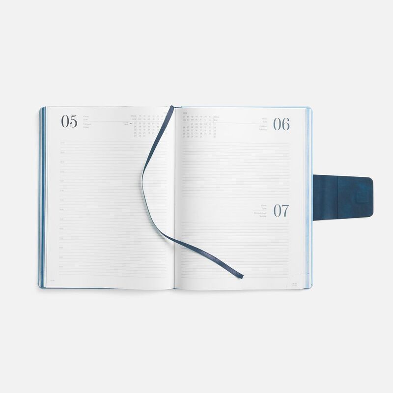 Ежедневник Grande Strap на заказ, датированный, голубой арт.18860.14