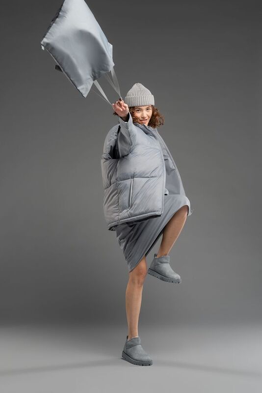 Шопер B3, серый с серыми ручками арт.19216.10