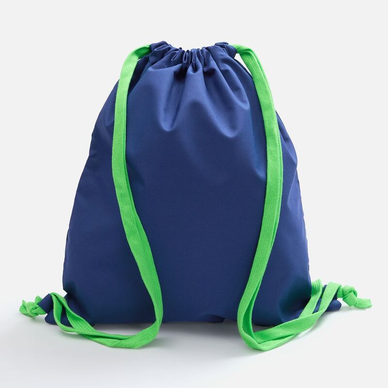 Рюкзак B3, синий с зелеными лямками арт.19217.41