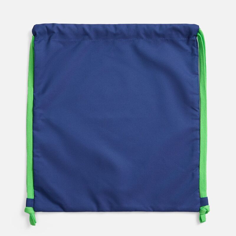 Рюкзак B3, синий с зелеными лямками арт.19217.41