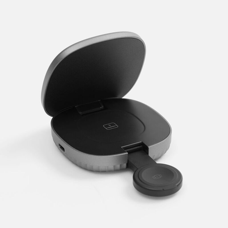 Складная станция беспроводной зарядки flowPad, серая арт.18453.10