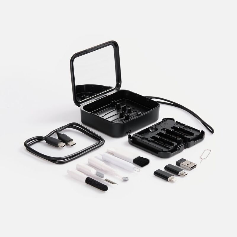 Набор для ухода за гаджетами с беспроводной зарядкой Rules, черный арт.18390.30